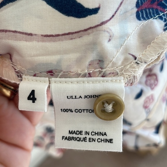 Ulla Johnson Neutral Maude floral cotton wrap mini dress 4 - Picture 10 of 13